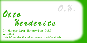 otto werderits business card